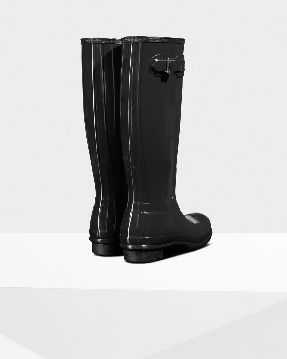 Botas de Lluvia Altas Hunter Mujer - Original Gloss - Negros - GTEVDRB-59